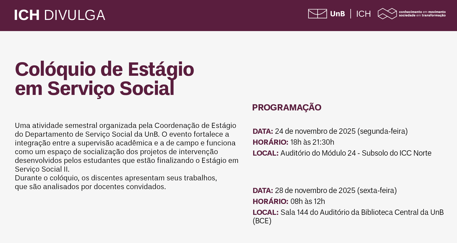 Clique aqui para mais informações